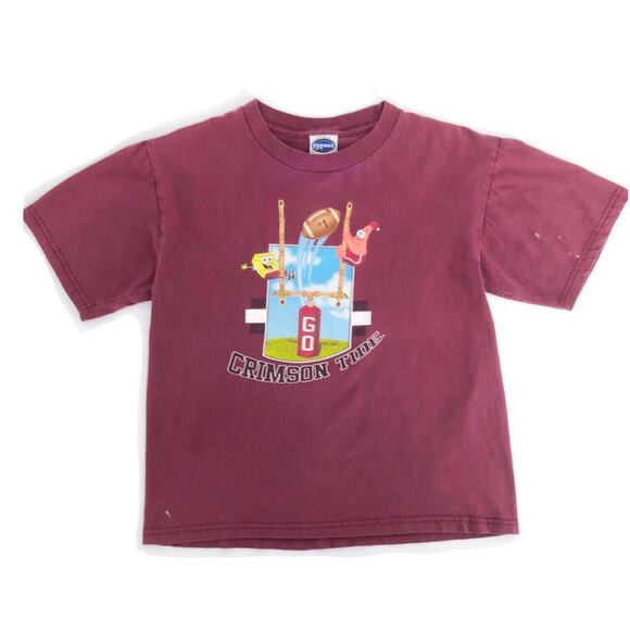 Alabama Crimson Tide Spongebob Square Pants Y2K vintage tshirt - Picture 1 of 4